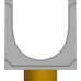 BGU-XL Универсальный лоток DN500, № 35-0, с вертикальным водосливом, без уклона
