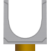 BGU-XL Универсальный лоток DN500, № 40-0, с вертикальным водосливом, без уклона